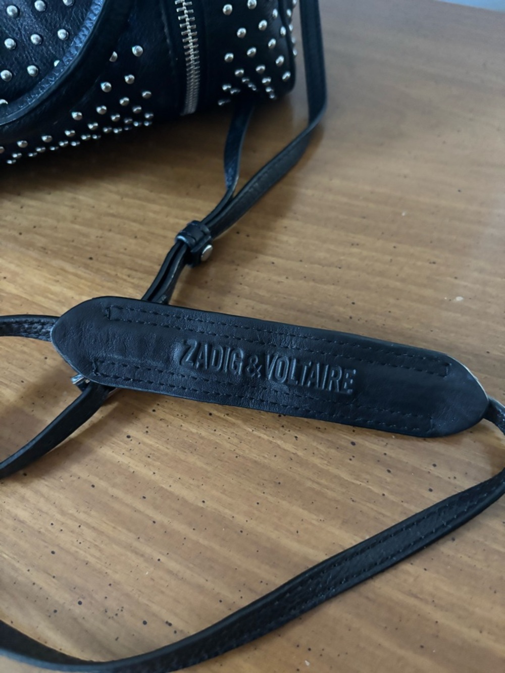 Zadig & Voltaire Black Studded Crossbody Satchel - Picture 2 of 3